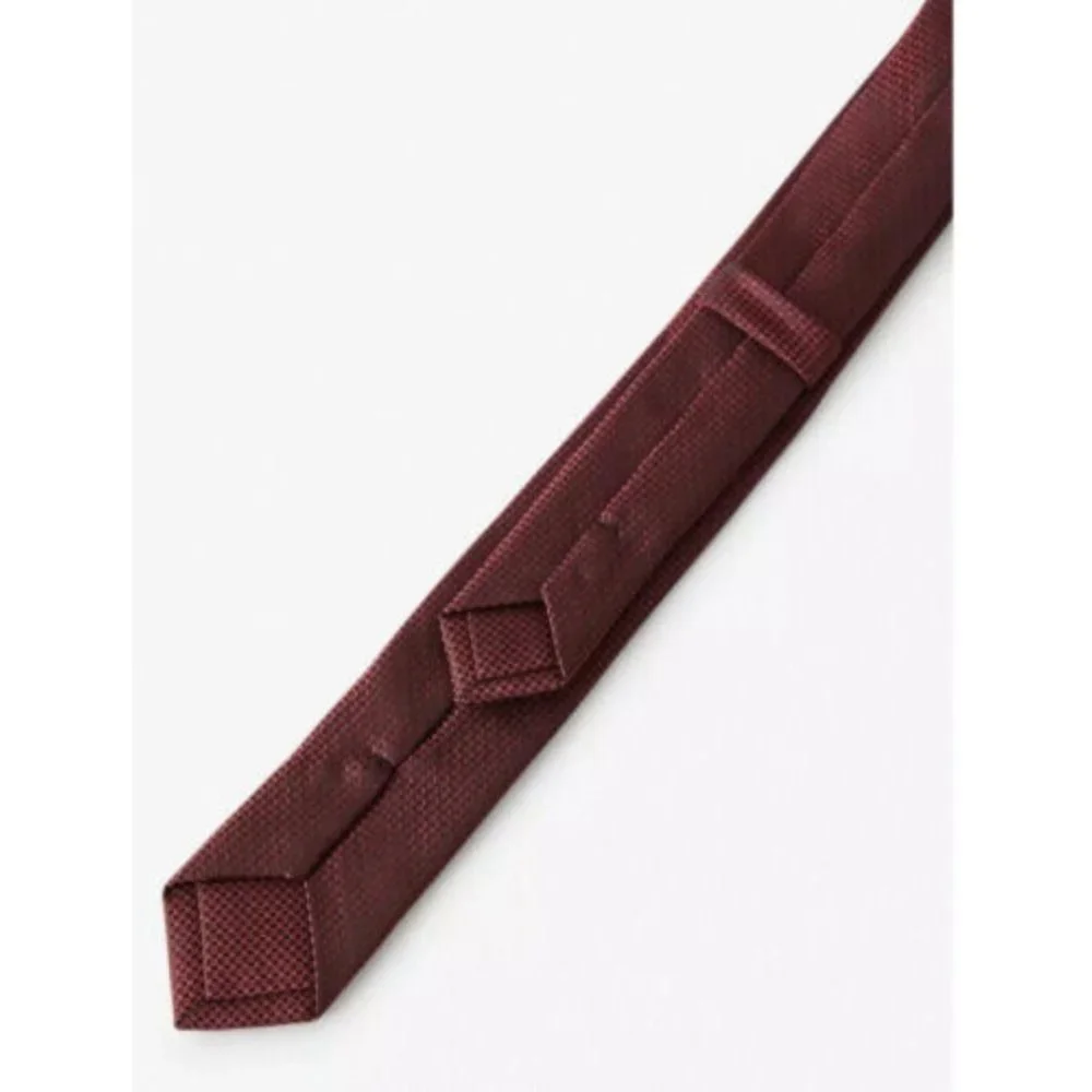 2 Zara Boy Accessories Bundle Dressy Jacquard Slim Red Tie + Plaid Bow Tie NEW